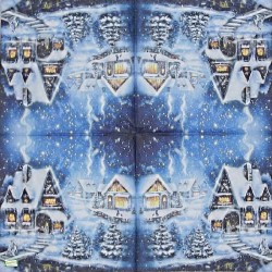 1serviette Paysage Enneigé-68