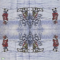 1serviette Paysage Enneigé-71