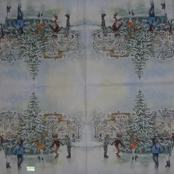 1serviette Paysage Enneigé-59