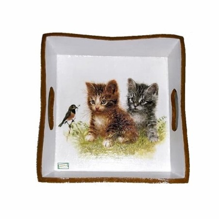 Plateau bois Châtons serviettage