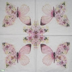 1serviette papier Papillons-1