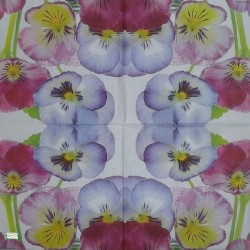 1serviette papier Pensées-4