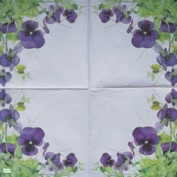 1serviette papier Pensées-12