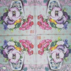 1serviette papier Pensées-23