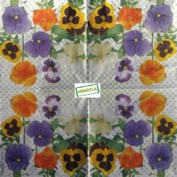 1serviette papier Pensées-24