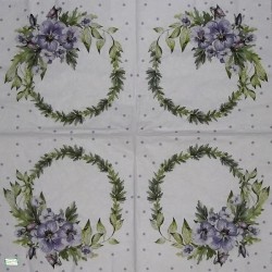 1serviette papier Pensées-25