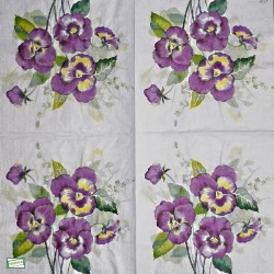 1serviette papier Pensées-34