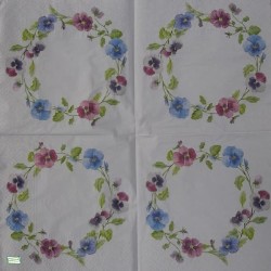 1serviette papier Pensées-36