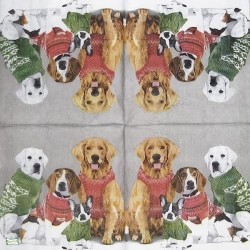 1serviette papier Chiens-38