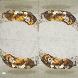 1serviette papier Chiot-66