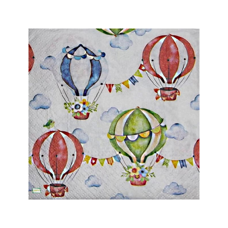 1 serviette Montgolfières -17