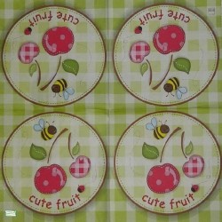 1 serviette Les cerises -73