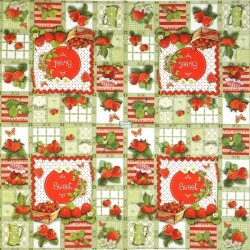 1 serviette Les fraises -36