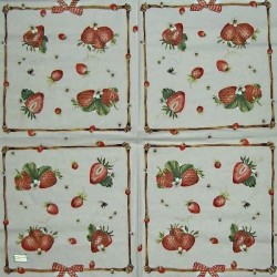 1 serviette Les fraises -45