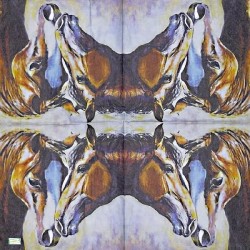 1serviette papier Chevaux-1