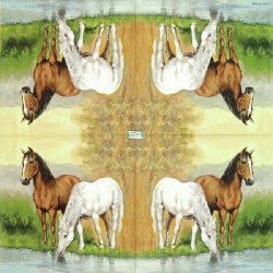 1serviette papier Chevaux-3