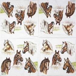 1serviette papier Chevaux-38