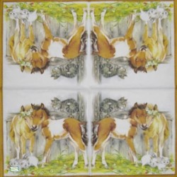 1serviette papier Chevaux-35