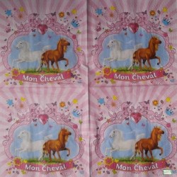1serviette papier Chevaux-39
