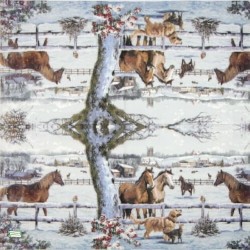 1serviette papier Chevaux-54