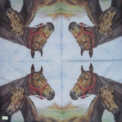 1serviette papier Chevaux-61