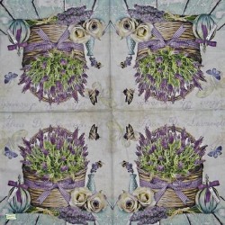 1 serviette papier Lavande -16