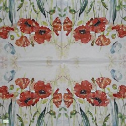 1 serviette Coquelicots -92