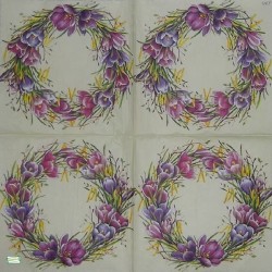 1serviette papier Les crocus-5