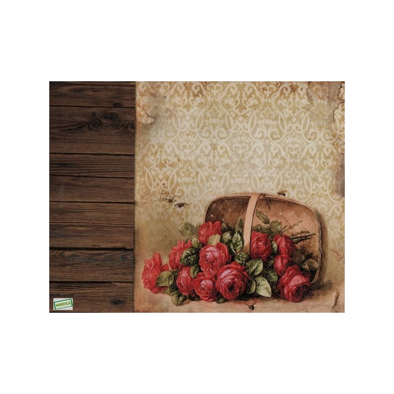 1papier riz Les Roses -R1383