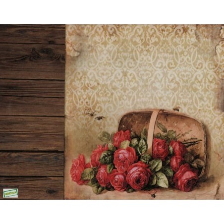 1papier riz Les Roses -R1383