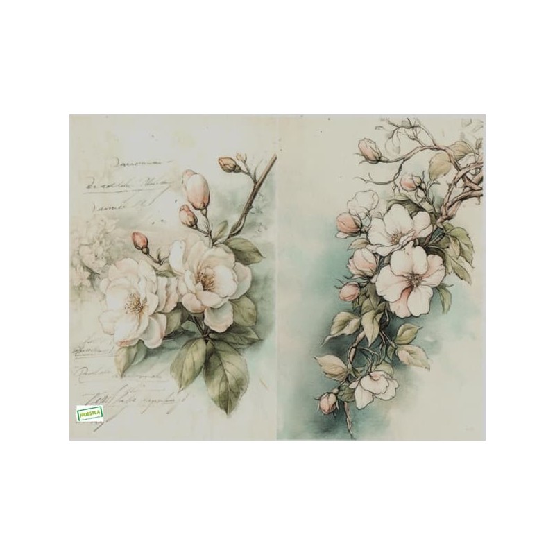 1papier de riz Fleurs-R2585