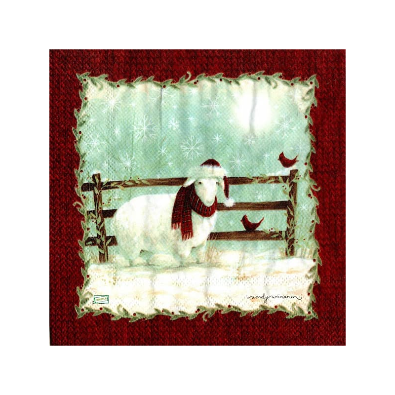 1serviette papier Mouton-73