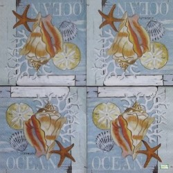 1 serviette Coquillages -109