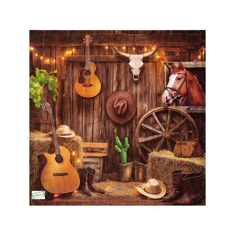 1serviette papier Chevaux-11