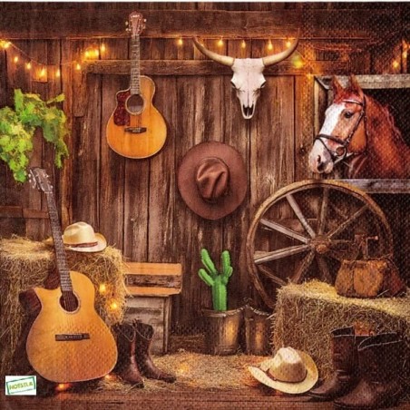 1serviette papier Chevaux-11