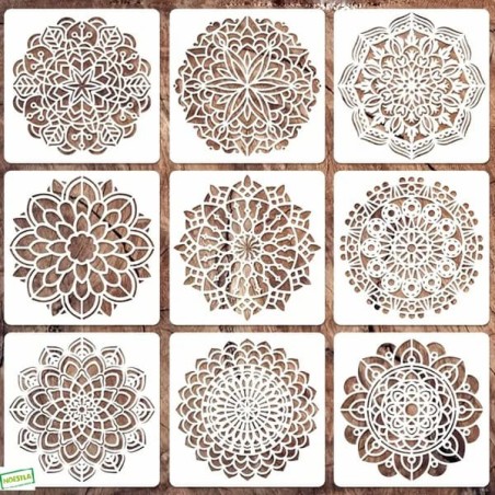 9 Pochoirs Mandala Loisirs créatifs
