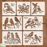 7 Pochoirs Oiseaux Loisirs créatifs