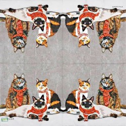 1serviette papier Chats-35