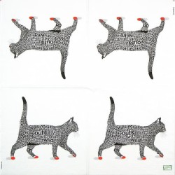 1serviette papier Chat-114