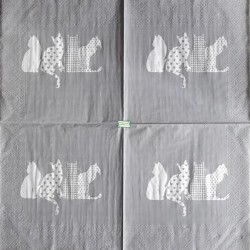 1serviette papier Chats-118