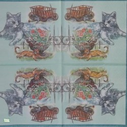 1serviette papier Chat-126