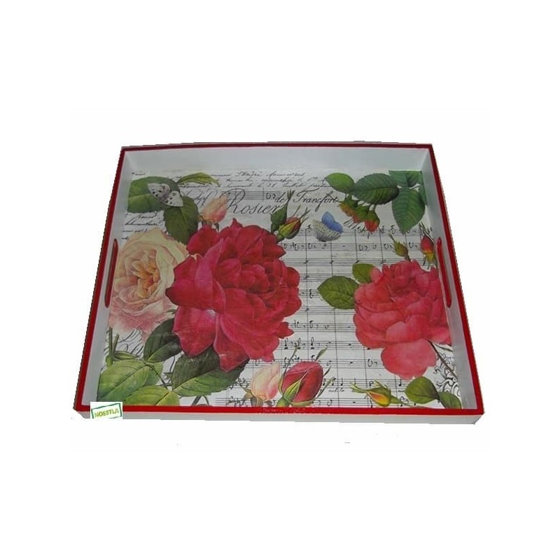 Plateau Les Roses serviettage