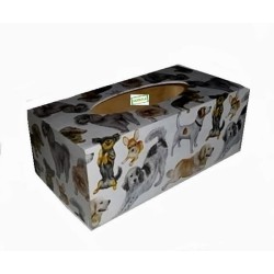 Boite mouchoirs Chiens serviettage