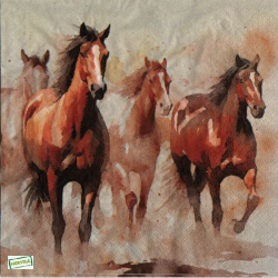 1serviette papier Chevaux-17