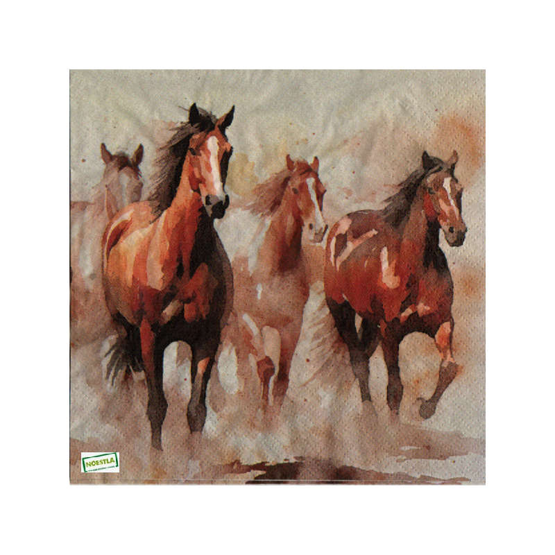 1serviette papier Chevaux-17