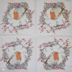 1 serviette Le rouge gorge -15