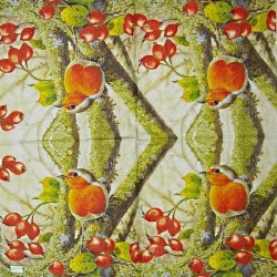 1 serviette Le rouge gorge-2