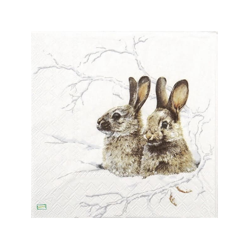 1serviette papier Lapins-77