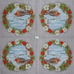 1 serviette Le rouge gorge-72