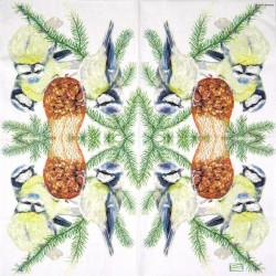 1serviette papier Mésanges-65